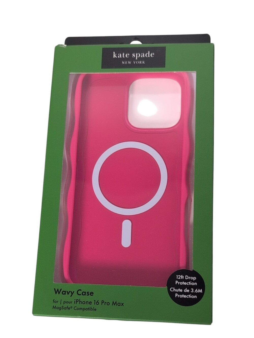 Kate Spade Pink Wavy iPhone 16 Pro Max Phone Case